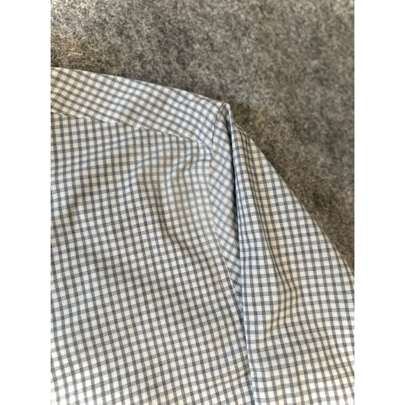 Goodfellow Co Mens Standard Fit Check Shirt Gray White Gingham Long Sleeve XXL - Picture 9 of 16